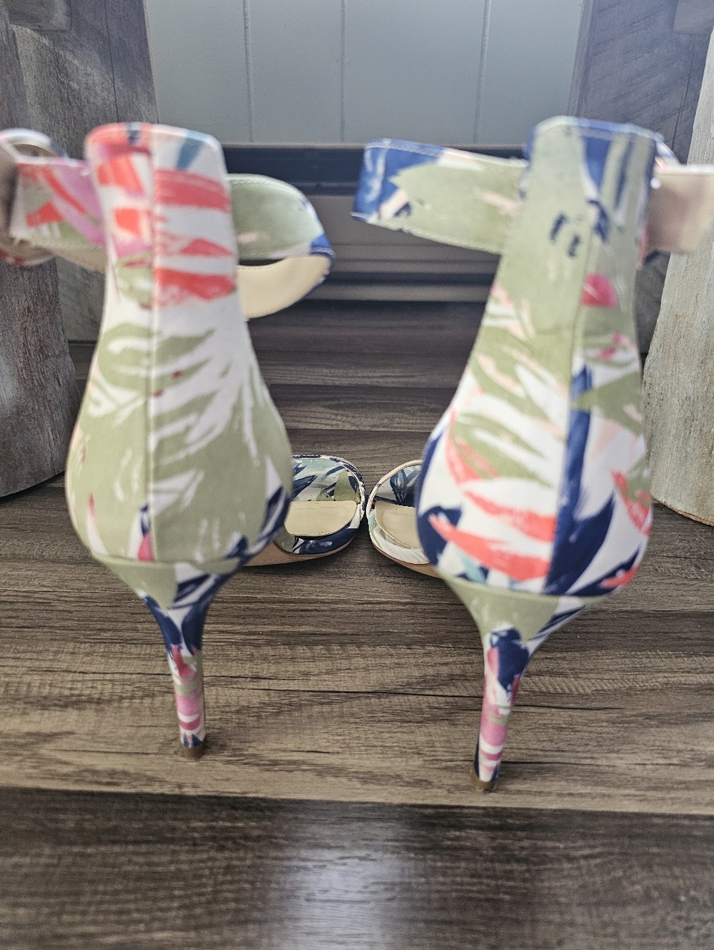 Marc Fisher Multicolor Floral Ankle-Strap Stiletto Sandal - Picture 4 of 15